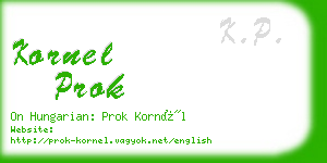 kornel prok business card